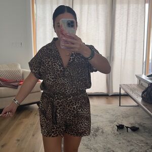 Leopard Print Romper